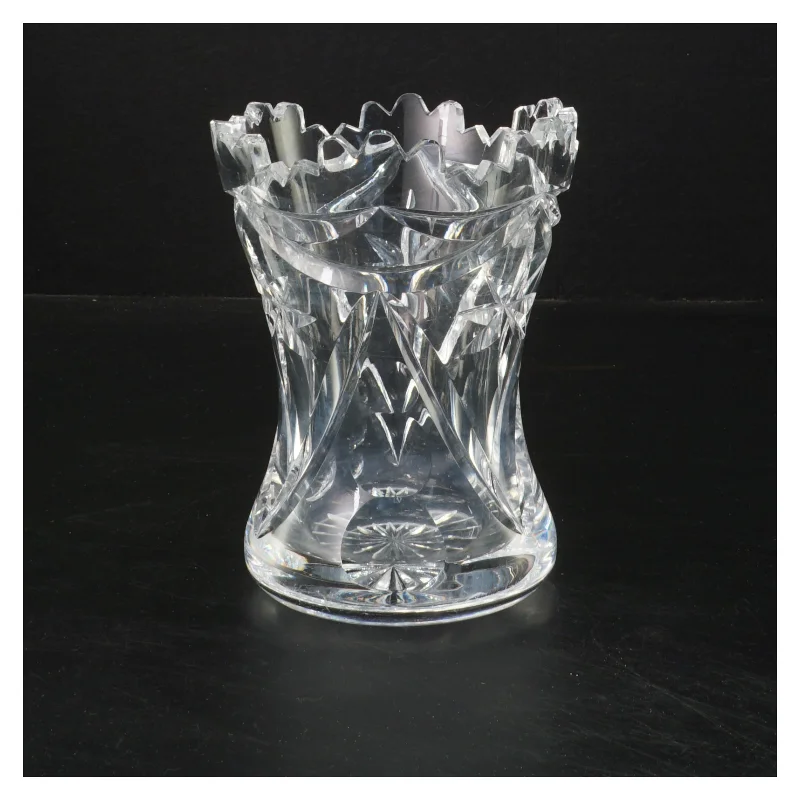 Krystallvase (str. Ø. 10 cm. længde. 13,5 cm)