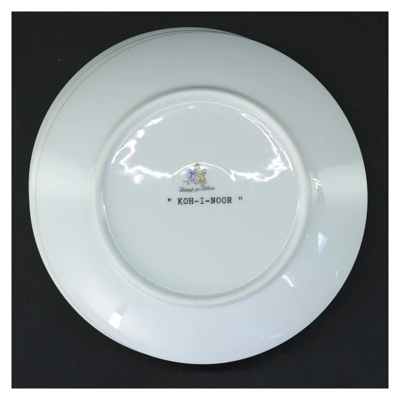 Sæt af 6 kagetallerkener Koh-I-Noor fra Königl. pr. Tettau (str. 6 styk. ø. 16 cm)