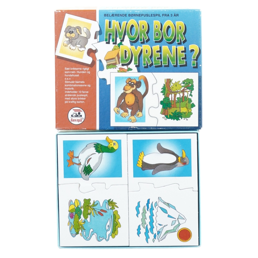 Hvor bor dyrene fra Den Spil (str. 17 x 15 cm)