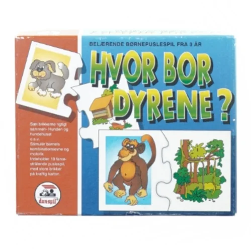 Hvor bor dyrene fra Den Spil (str. 17 x 15 cm)