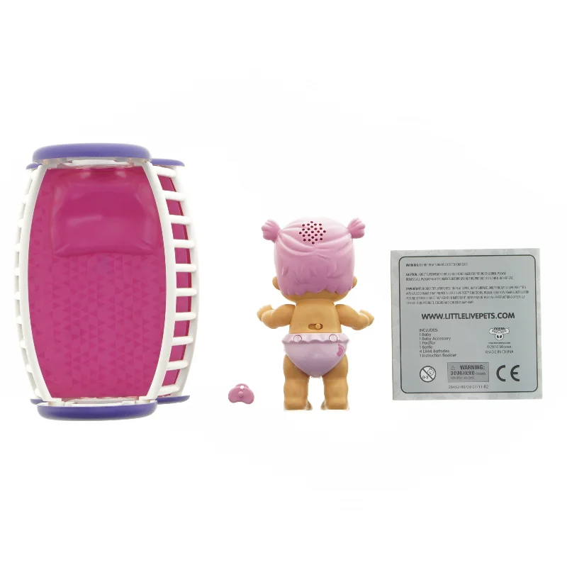 Little Live Bizzy Bubs Legetøjsbaby med vugge og tilbehør