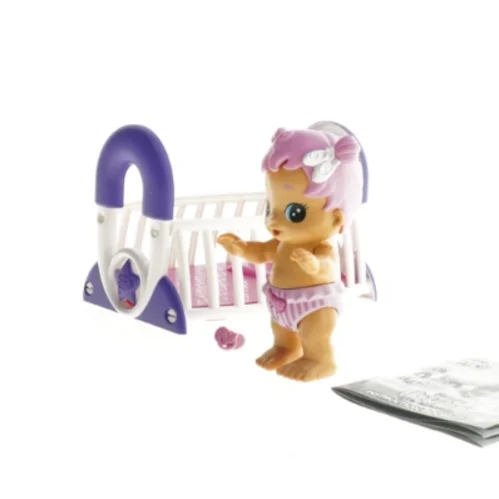 Little Live Bizzy Bubs Legetøjsbaby med vugge og tilbehør