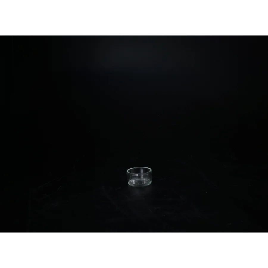 Gennemsigtig glasvase (str. 4 x 2 cm)