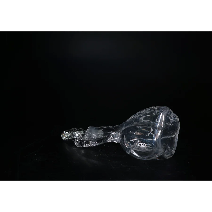 Glaskarafel med mønster (str. 28 x 17 x 10 cm)