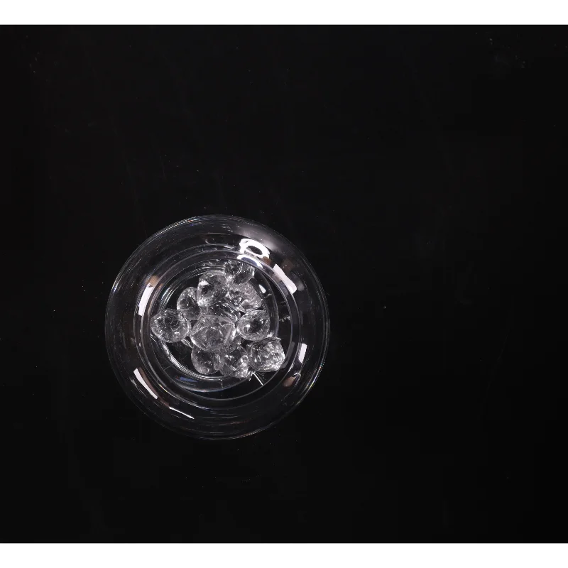 Glas vase med dekotrative glassten (str. 14 x 14 cm)