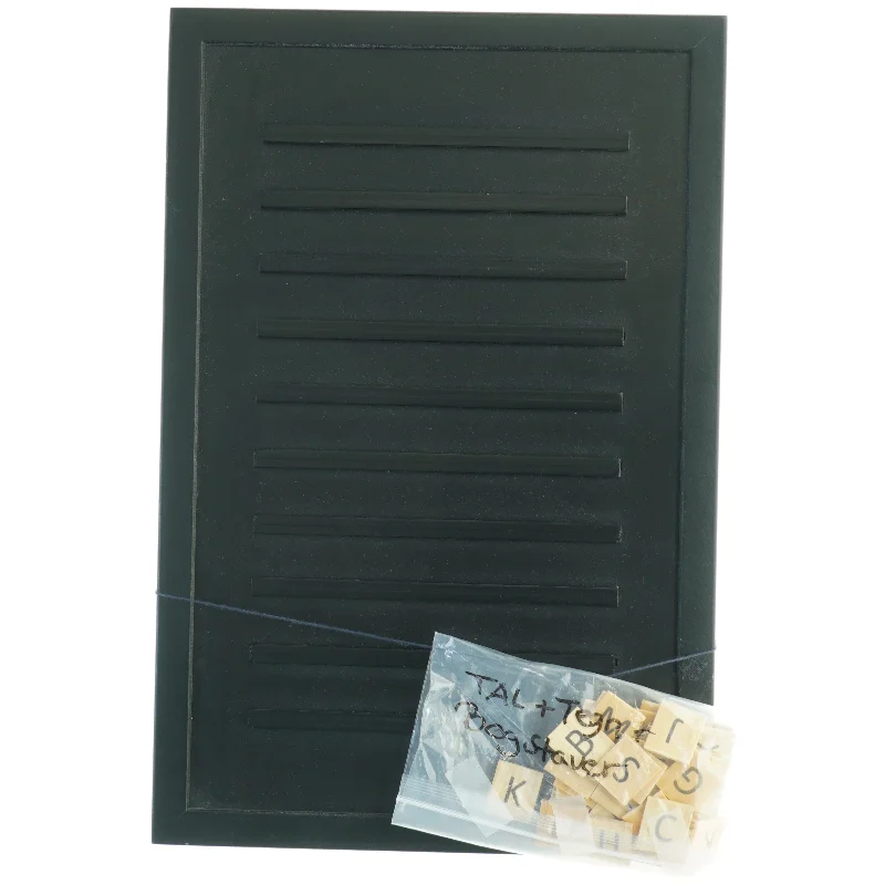 Plade med tal og bogstaver (str. 45 x 30 cm)