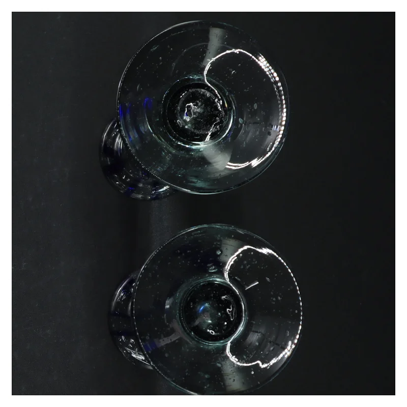 Glas lysestager (str. H. 16 cm)