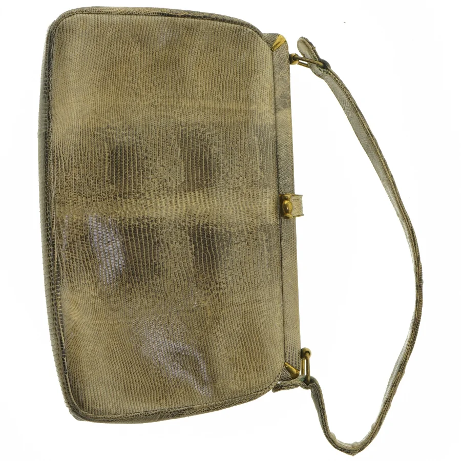 Håndtaske og pung i slangeskindsdesign (str. 26 x 15 cm)