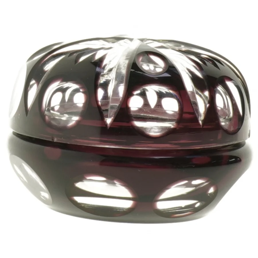 Gl. glasskål med låg(str. Ø. 11 cm)