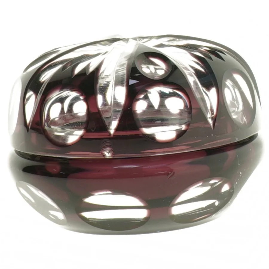 Gl. glasskål med låg(str. Ø. 11 cm)