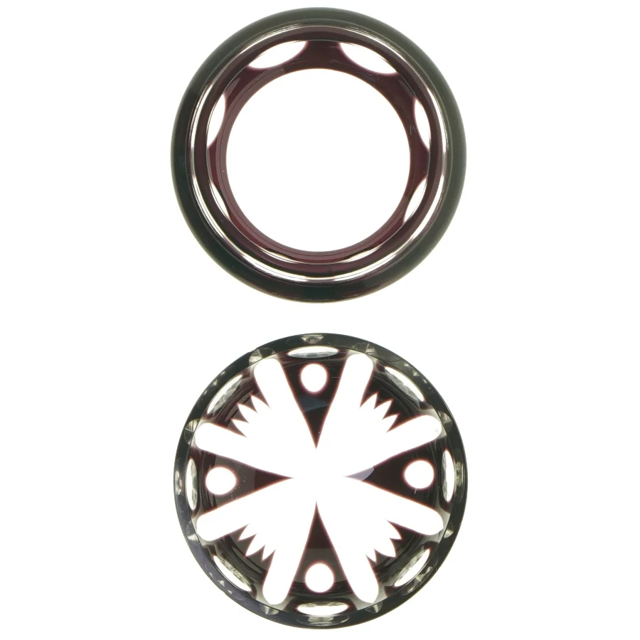 Gl. glasskål med låg(str. Ø. 11 cm)