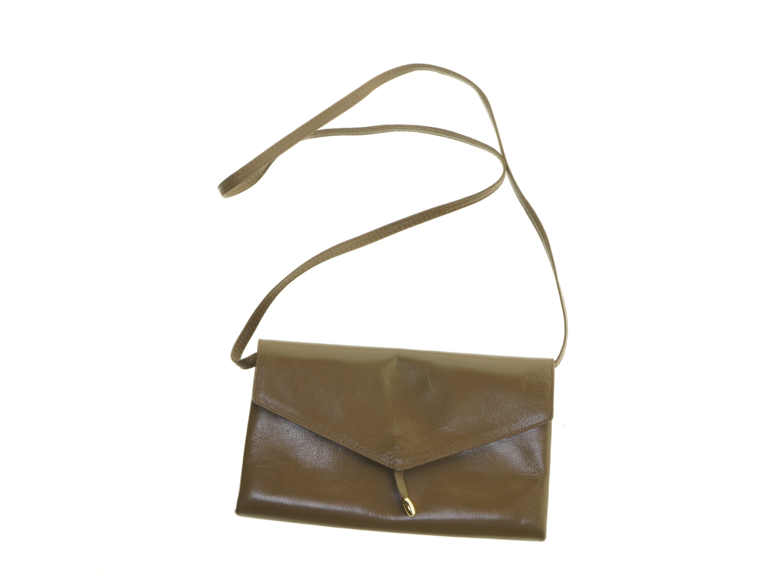 Brun skuldertaske (str. 26 x 15 cm)