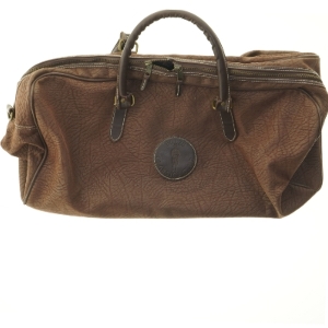 Brun lædertaske fra Bolzo (str. 55 x 28 cm)