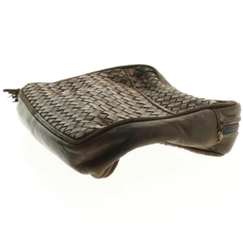 Flettet læderpung fra Cosci (str. 27 x 20 cm)