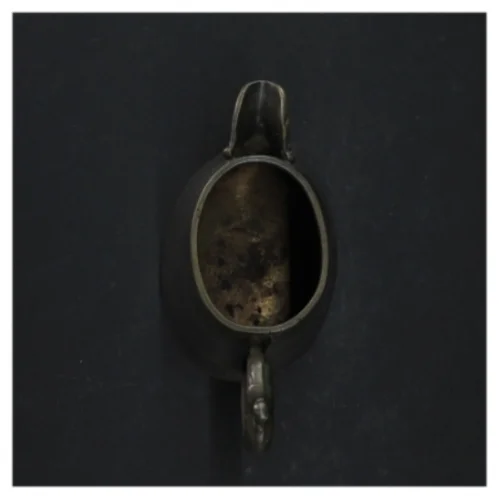 Antik Tin flødekande (str. H. 10 cm)