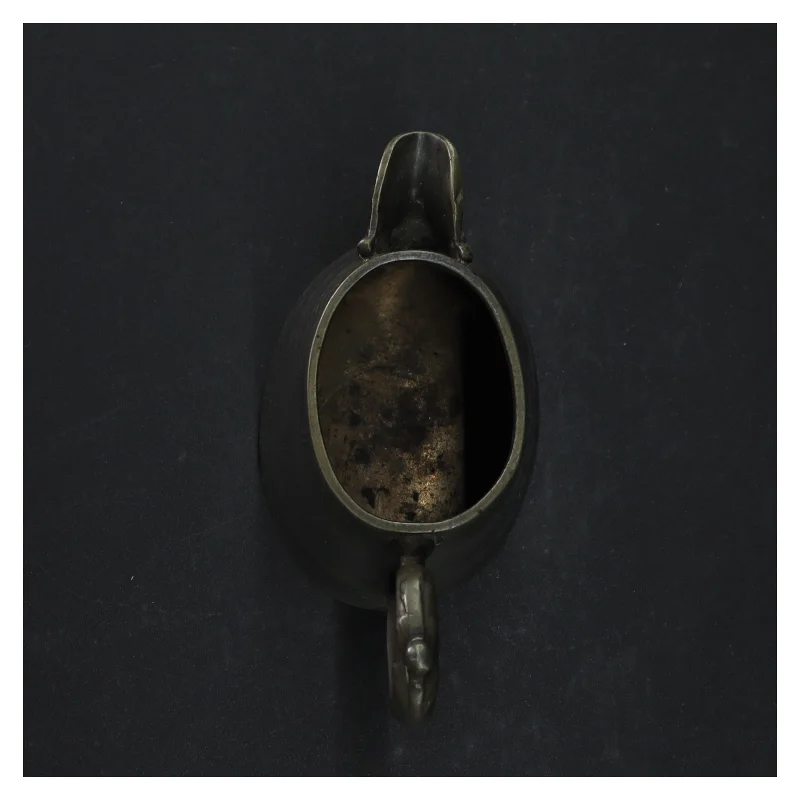 Antik Tin flødekande (str. H. 10 cm)