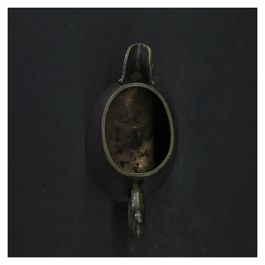 Antik Tin flødekande (str. H. 10 cm)