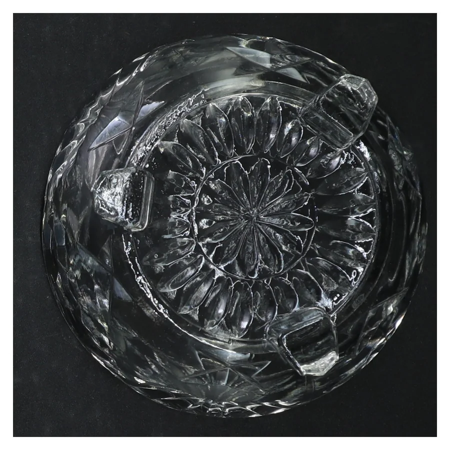  Glasskål, måske krystal(str. Ø. 12 cm)