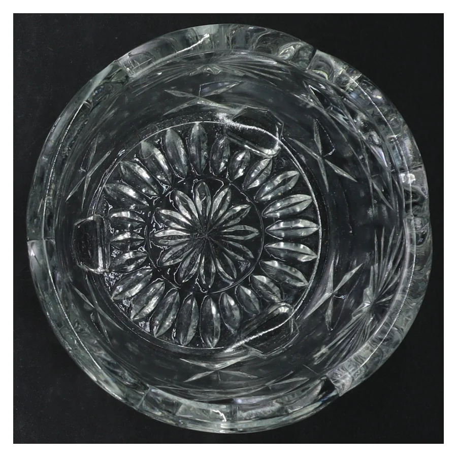  Glasskål, måske krystal(str. Ø. 12 cm)