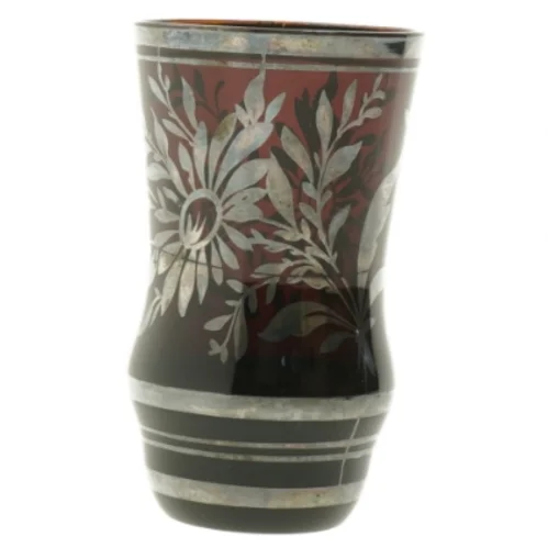 Dekorativ gl. vase (str. 13,5 cm)