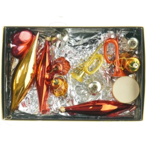 Gl. Juletræspynt i blandet design