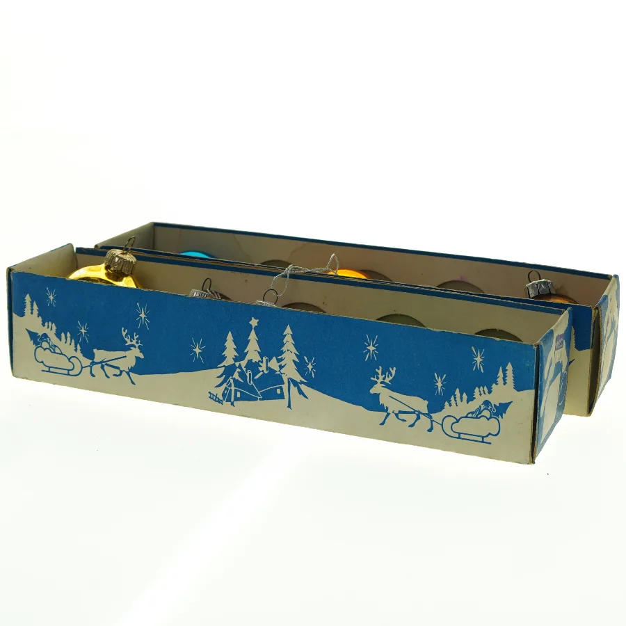 Vintage juletræskugler (str. 4-5 cm)