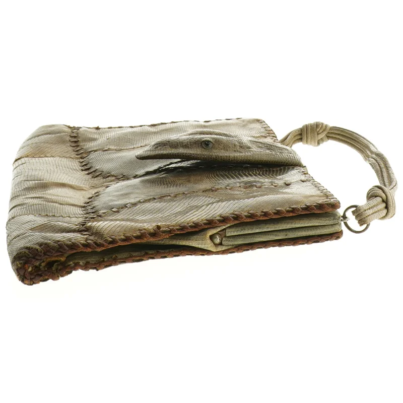 Vintage taske af slangeskind (str. 27 x 17 cm)