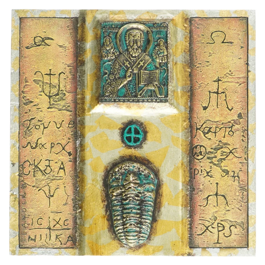 Ikon med Byzantinske motiver (str. 22 x 22,5 cm)