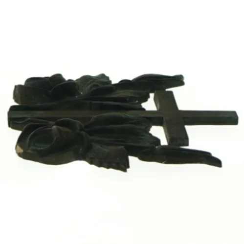 Jernkors med roser (str. 10 x 11 cm)