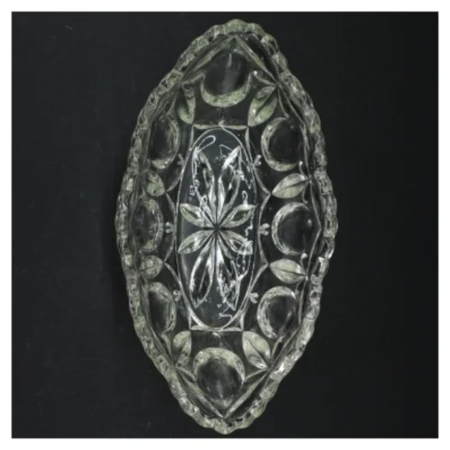 Glasskål, gammel (str. 23 x 12 cm)