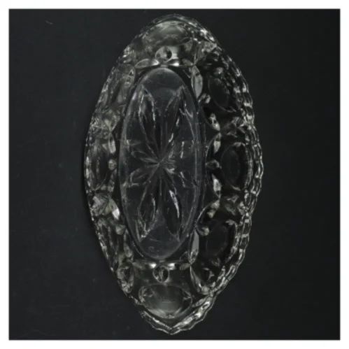 Glasskål, gammel (str. 23 x 12 cm)