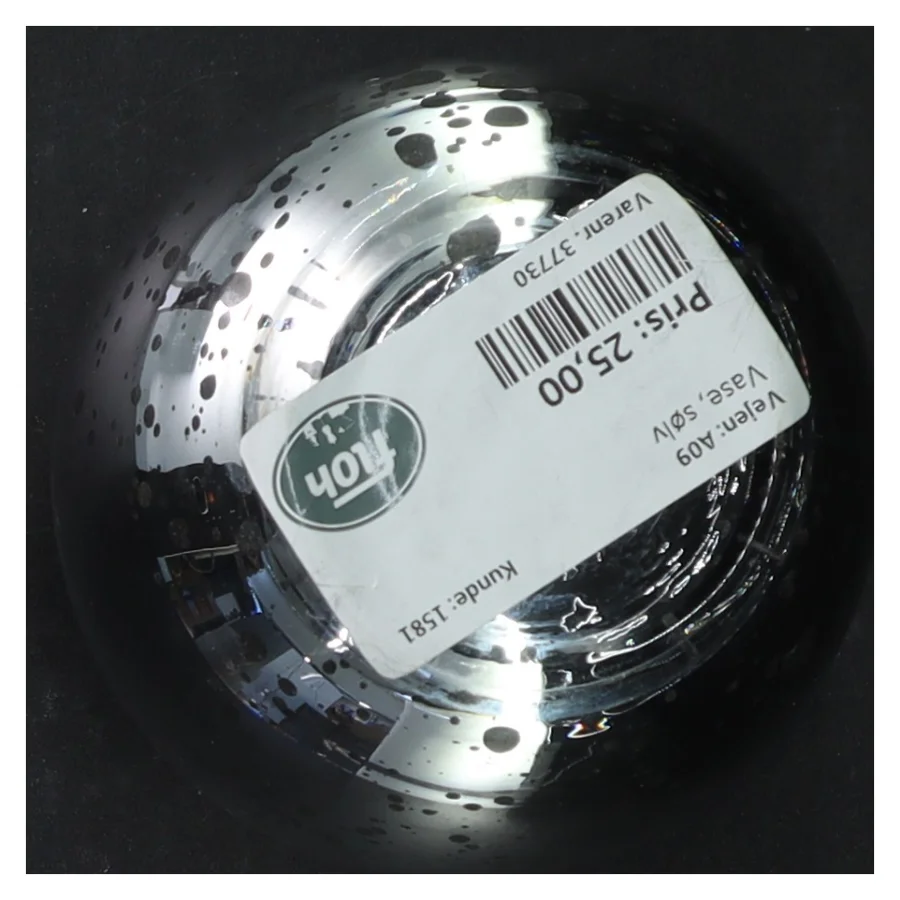 Dekorativ glasvase med boblemønster (str. H. 10 cm)