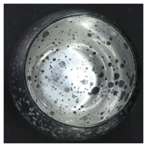 Dekorativ glasvase med boblemønster (str. H. 10 cm)