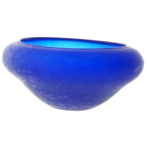 Blå glasskål (str. Ø. 20 cm)