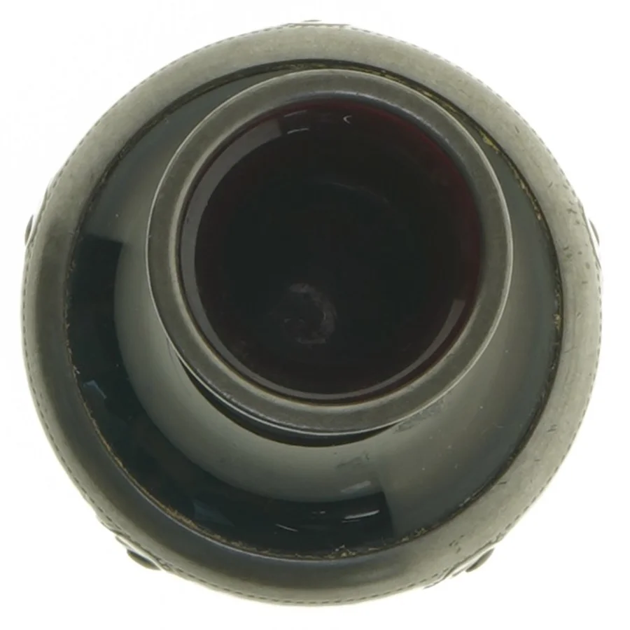 Gl. vase med tin(str. 14 cm)