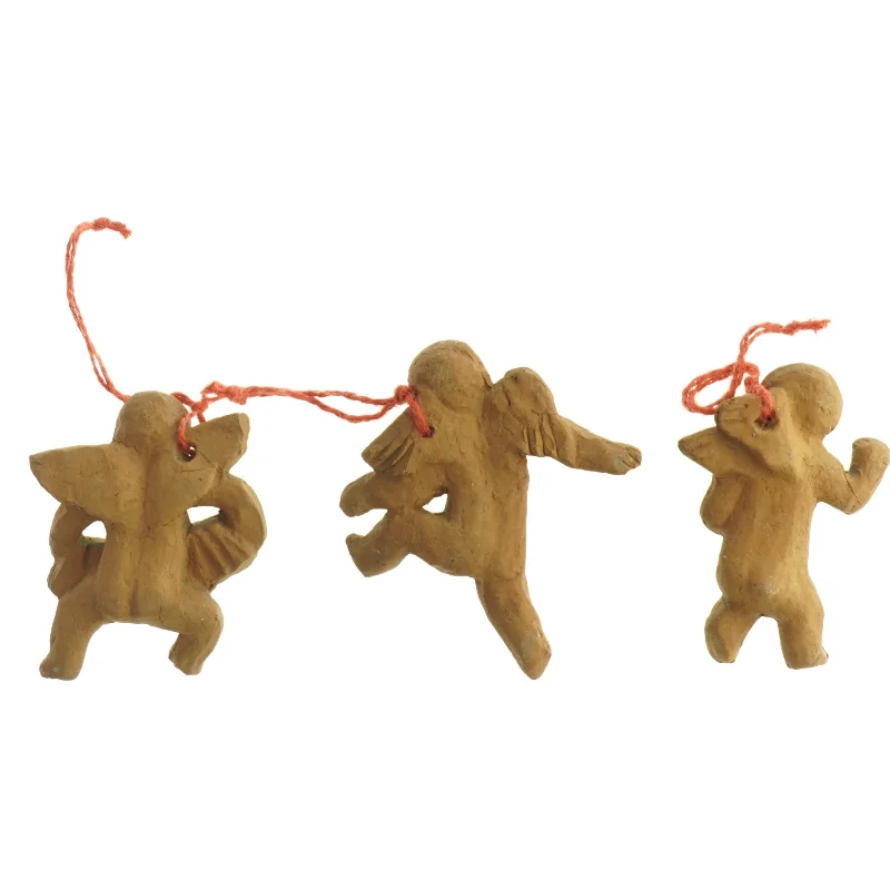 Lerfigurer som julepynt