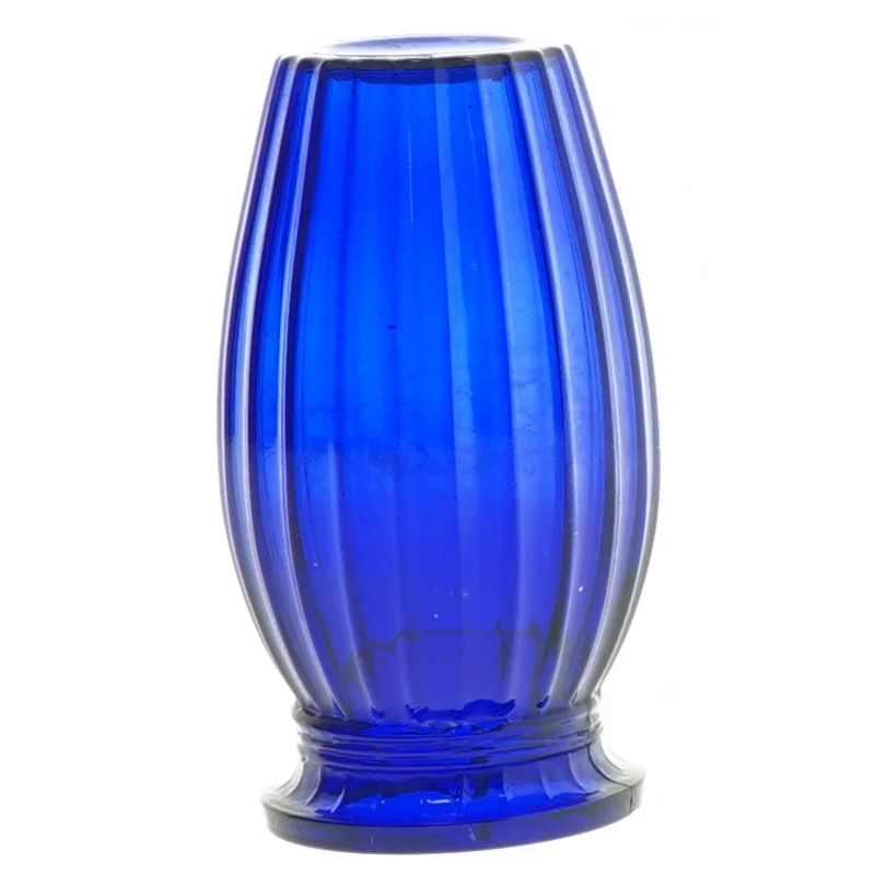 Blå gl. glasvaser (str. 12 cm)