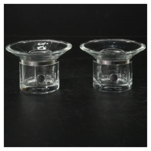 Glaslysestager fra Rosendahl (str. H. 6,5 cm ø. 10,5 cm)