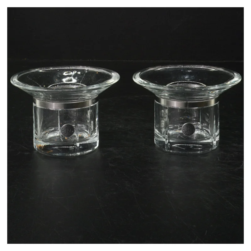 Glaslysestager fra Rosendahl (str. H. 6,5 cm ø. 10,5 cm)