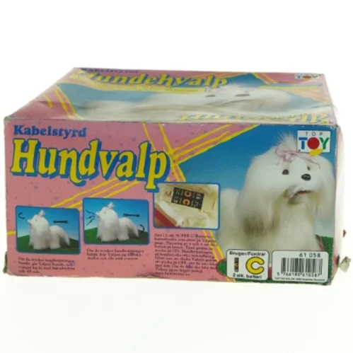 Vintage kabelstyret Hundehvalp fra Top Toy (str. 23 x 23 cm)