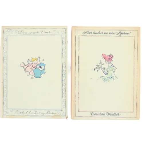 Digtsamlinger: ‘Hvad tænker du nu min stjerne?' af Christian Winther og 'Digte til Mor og Barn'.