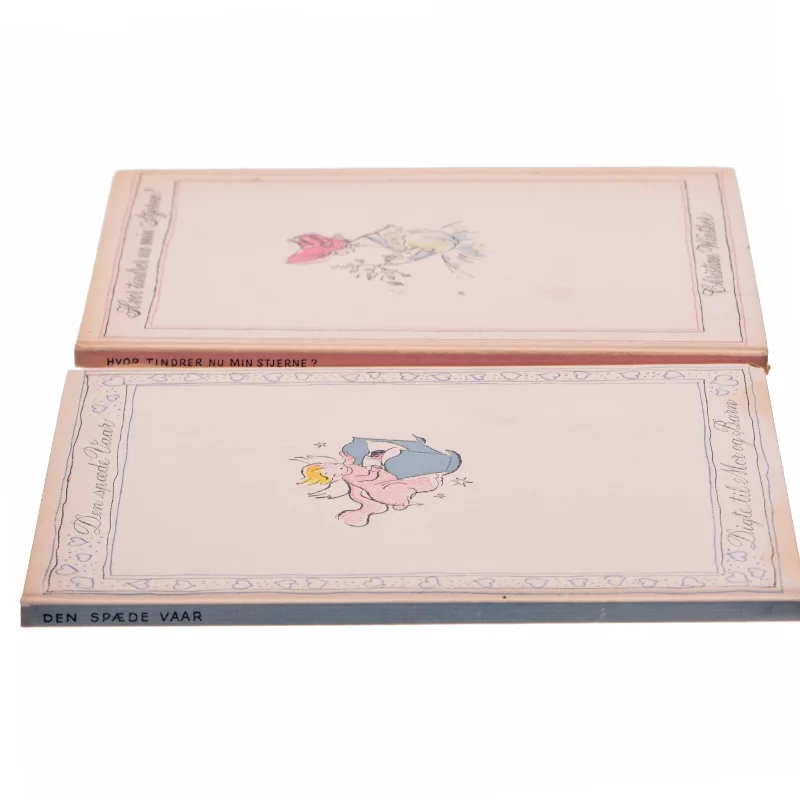 Digtsamlinger: ‘Hvad tænker du nu min stjerne?' af Christian Winther og 'Digte til Mor og Barn'.