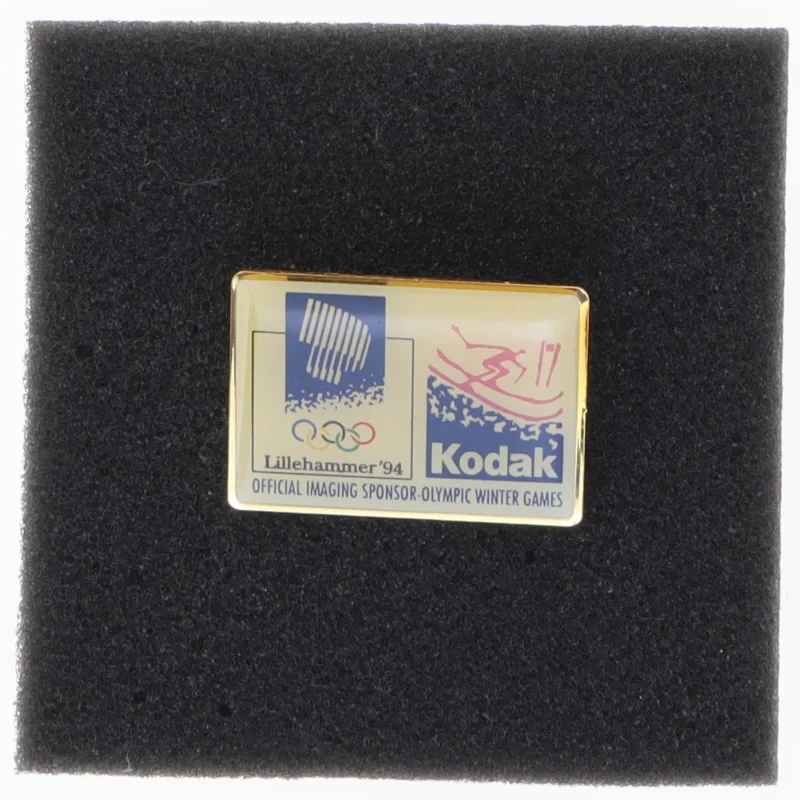Lillehammer 1994 Olympiske Lege Kodak Sponsor Pin (str. 3,5 x 2,5 cm)