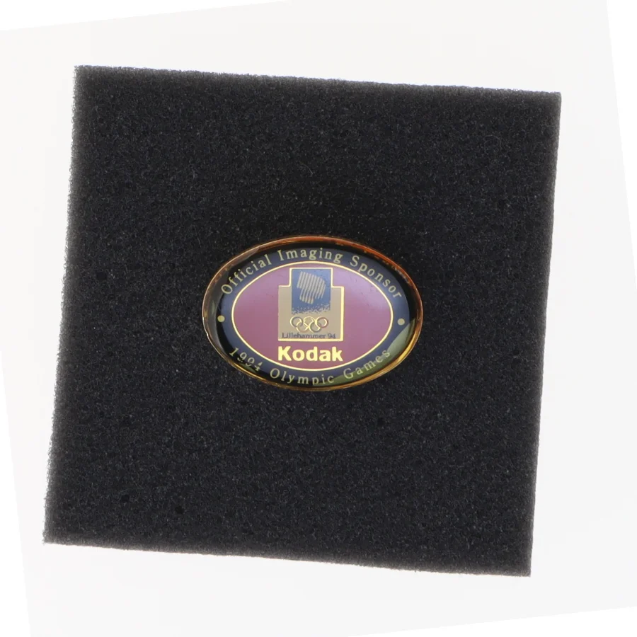Lillehammer 1994 Olympiske Lege Kodak Sponsor Pin (str. 3 x 2,5 cm)