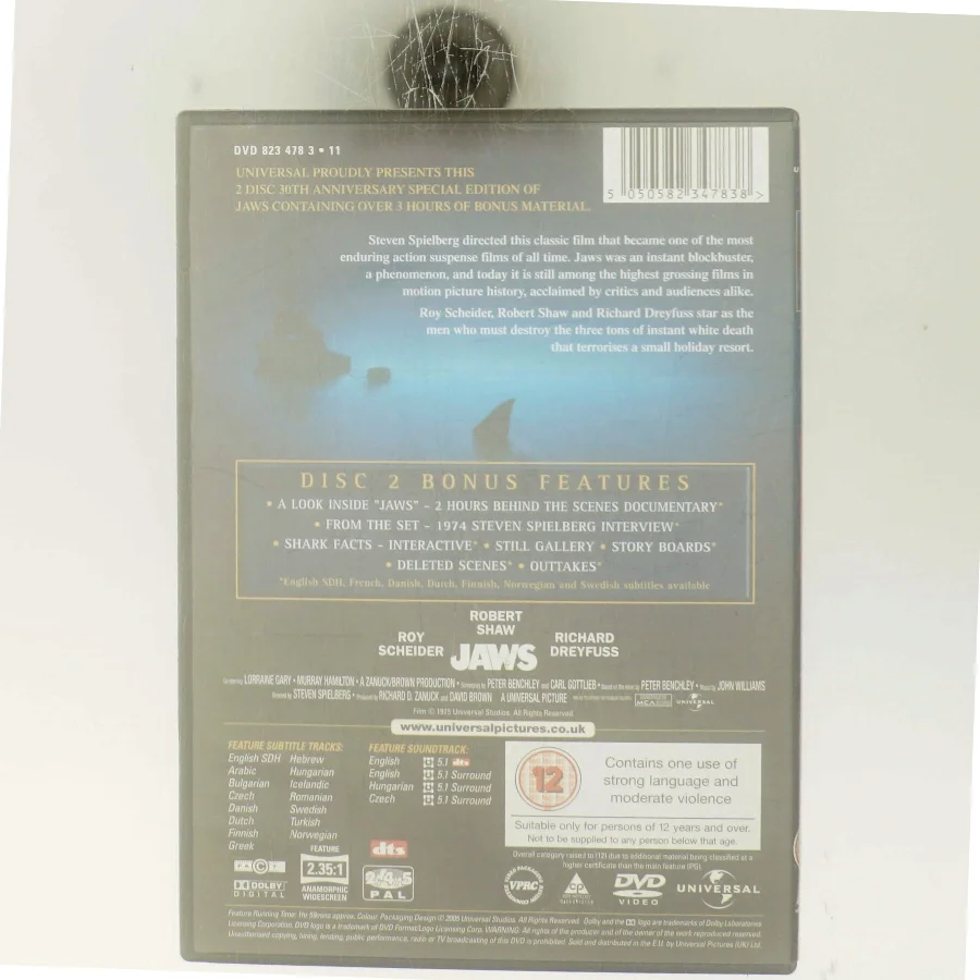 Jaws (30th Anniversary Special Edition) med Roy Scheider (DVD)