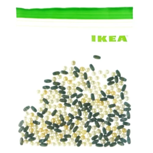 Div. løse grønne perler + Mallorca-perler