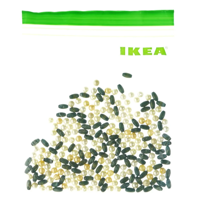 Div. løse grønne perler + Mallorca-perler