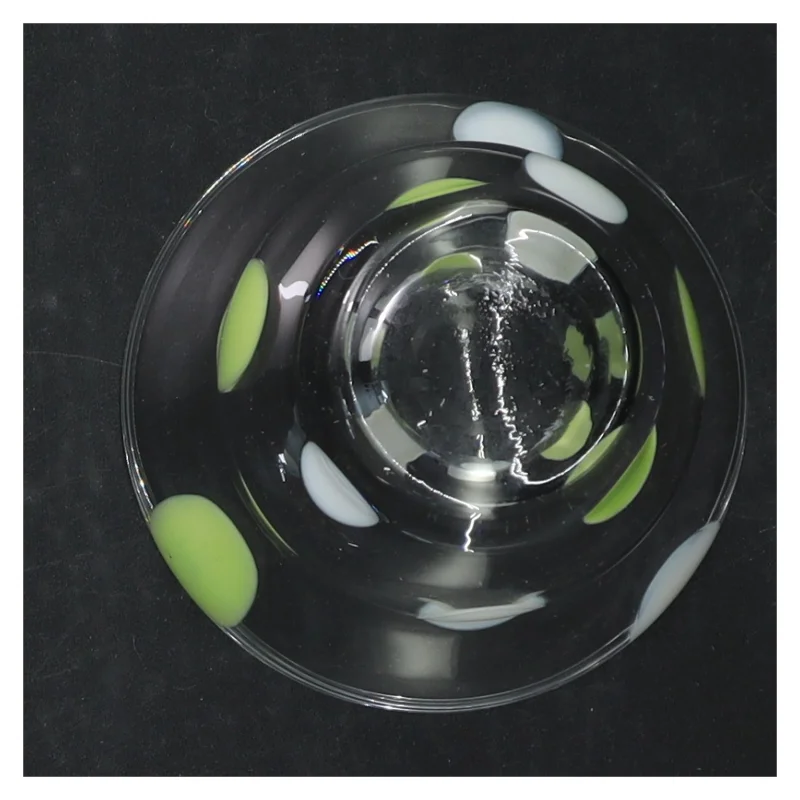 Rosendahl, Confetti, to dekorative glasvaser/fyrfadsstager med farvede pletter. (str. 8,5 cm. 2 styk)