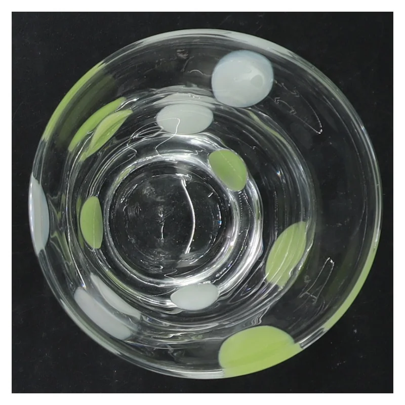 Rosendahl, Confetti, to dekorative glasvaser/fyrfadsstager med farvede pletter. (str. 8,5 cm. 2 styk)