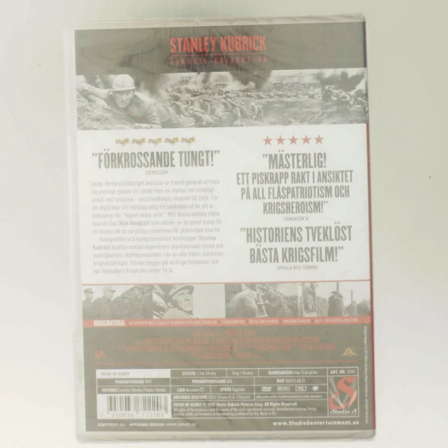 Paths of Glory med Kirk Douglas (DVD)